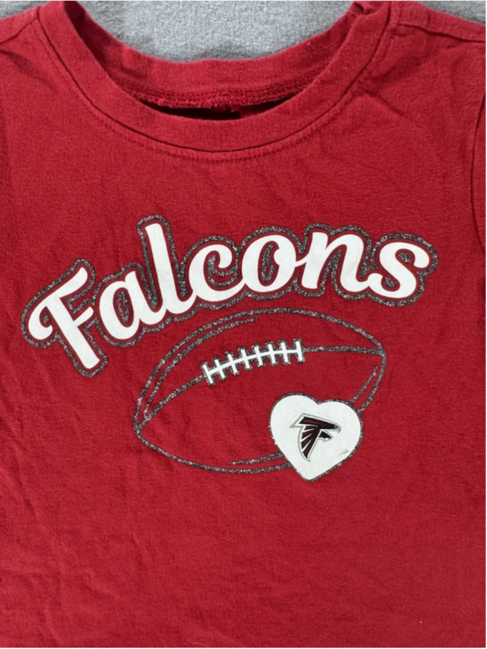 NFL Team Apparel Atlanta Falcons Toddler Girls Red T-Shirt Outerstuff Size 18/24